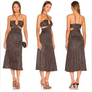 MISHA Dulci Metallic Dress